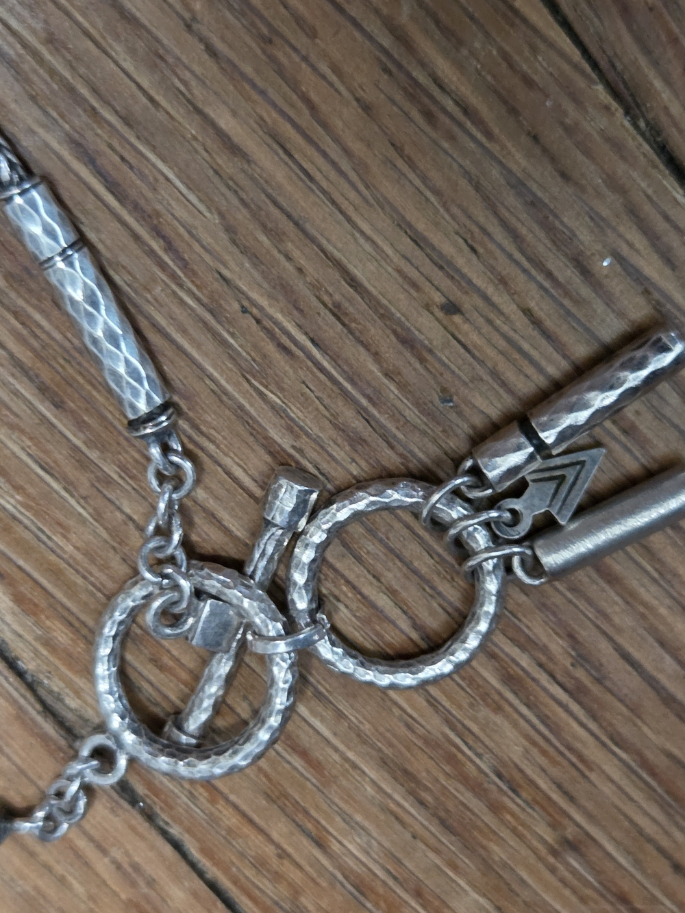 Silpada Sterling Silver Toggle Bracelet - Textured Link Design - Picture 2 of 5